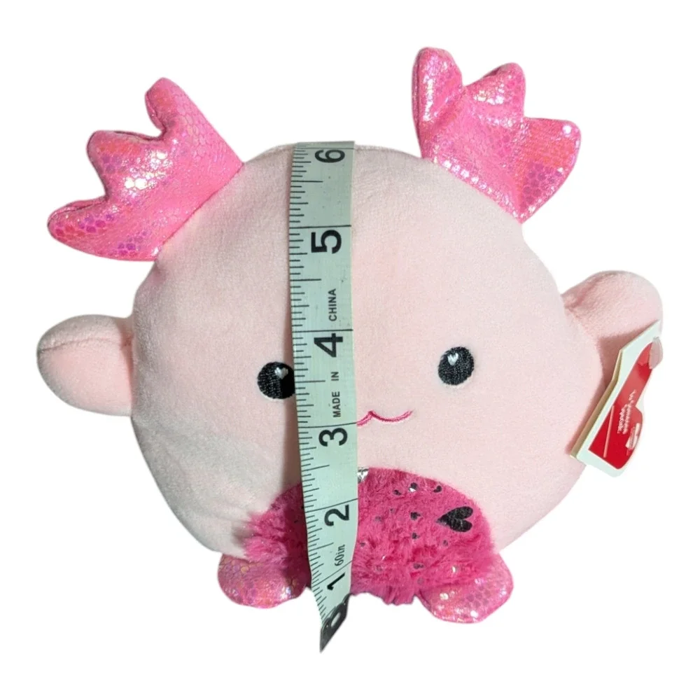 Valentine Plushie - Cute Pink Axolotl - New with Tag - Super Soft and Squishy